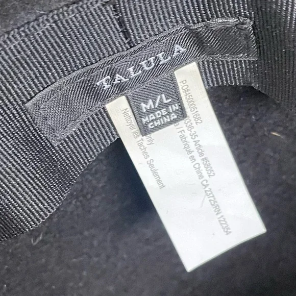 ARITZIA TALULA Baylis Wool Wide Brim Floppy Hat Black M/L - Picture 10 of 11